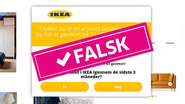 Smitsom sygdom Mål Mount Vesuv Svindlere erklærer dig for vinder af et gavekort til IKEA | Tjekdet